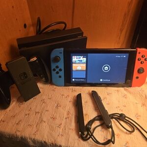 Nintendo Switch Console Bundle | Red & Blue Joy-Cons + Dock & Accessories